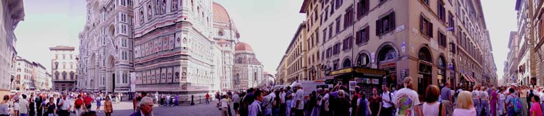 Street Scene Outside the Duomo